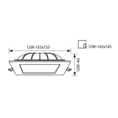 Vivalux VIV003990 ЛЕД луна за вграждане ENZO LED 12W 4000K 220V