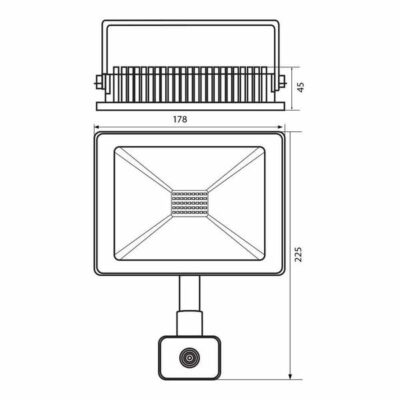 Vivalux VIV003976 LED прожектор със сензор NYX LED 50W черен 6400K IP44