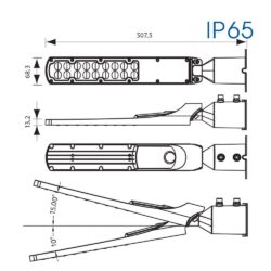 Vivalux VIV004894 Влагозащитено LED осветително тяло STRADA LED 50W 6400K IP65