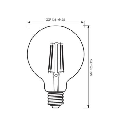 Vivalux VIV003694 LED филамент лампа FLICK GLOBO LED GGF125 8W 806lm E27 3000K