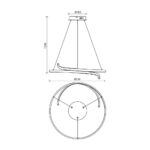 Vivalux VIV004869 LED полилей OMICRON LED 38W злато CCT-switch 3000-4000-6000K