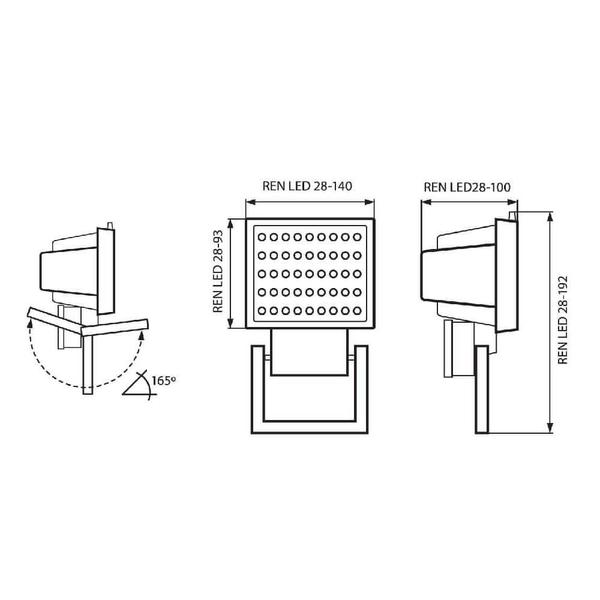 Vivalux VIV002790 LED прожектор REN LED 2W сив 4200K IP44