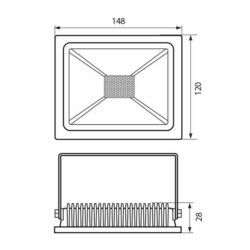 Vivalux VIV003607 LED прожектор TREND LED 30W черен 4000K