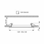 Vivalux VIV004738 LED панел GRID LED 12W 850lm черен 4000K 220V IP20