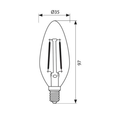 Vivalux VIV004088 LED филамент лампа FLICK VINTAGE LED BFV35 4W 380lm E14 2700K