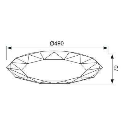 Vivalux VIV004290 Мултифункционална плафониера JEWEL LED 60W 3000-6400K