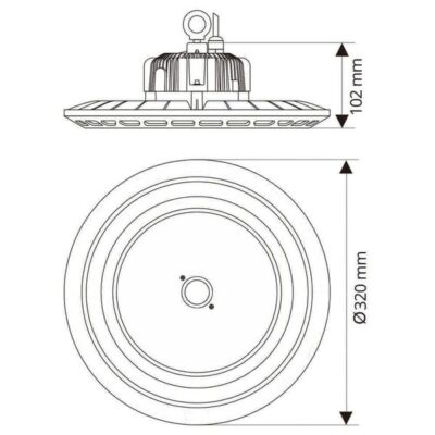 Vivalux VIV004151 Индустриално осветително тяло SCI-FI LED 100W 120D 5000-5500K IP65