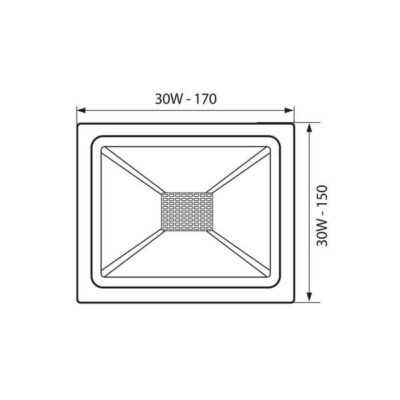 Vivalux VIV004557 LED прожектор TREND LED 30W черен 6400K