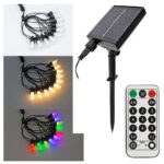 Vivalux VIV004992 Соларна LED верига с 10 лампи и дистанционно FIESTA SOLAR LED RGB+W (3000K) IP44