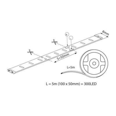 Vivalux VIV004354 LED лента LENTA LED 60 SMD3528 4000K 5м