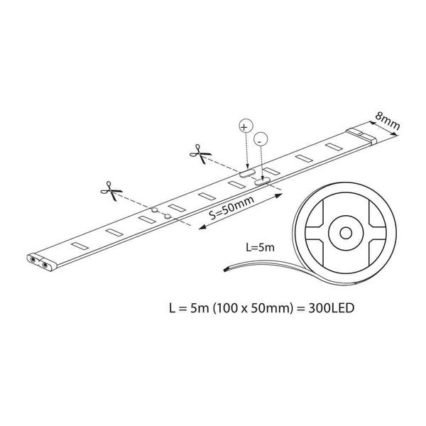 Vivalux VIV004355 LED лента LENTA LED 60 SMD3528 6400К 5м