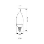 Vivalux VIV002792 Енергоспестяваща лампа Flame Candle 9W 432lm E14 2700K