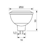 Vivalux VIV003581 LED лампа PROXI LED MR16 5W 350lm 12V G5.3 3000K