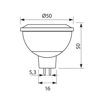 Vivalux VIV003581 LED лампа PROXI LED MR16 5W 350lm 12V G5.3 3000K