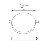 Vivalux VIV004280 LED панел RONDO LED 18W 1800lm бял 4000K