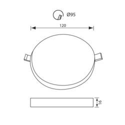 Vivalux VIV004280 LED панел RONDO LED 18W 1800lm бял 4000K