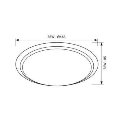 Vivalux VIV004162 Мултифункционална плафониера ATHENA LED 36W 3000-6400K