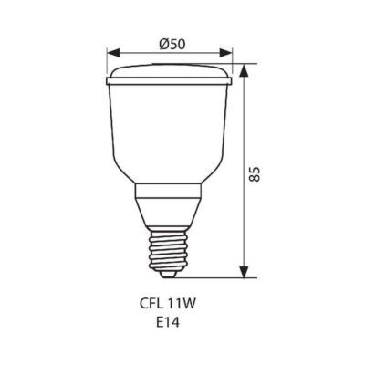 Vivalux VIV002580 Енергоспестяваща лампа SUPER REFLECTOR R50 11W 300lm E14 2700K