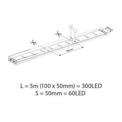 Vivalux VIV004498 Комплект RGB лента+захранване+контролер BAGRA LED 60 SMD5050 5м