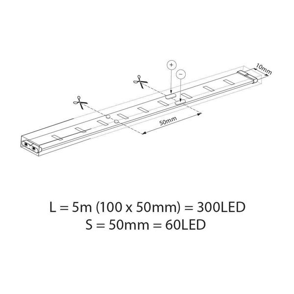 Vivalux VIV004498 Комплект RGB лента+захранване+контролер BAGRA LED 60 SMD5050 5м