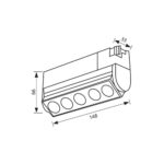 Vivalux VIV004835 Линейно LED тяло за релсов монтаж CORN LED 12W черен 3000K