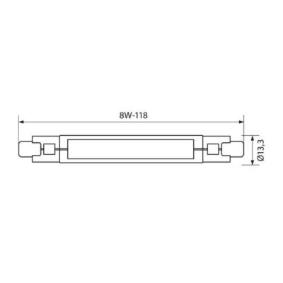 Vivalux VIV004432 LED лампа ARA LED 8W 1050lm R7s 3000K