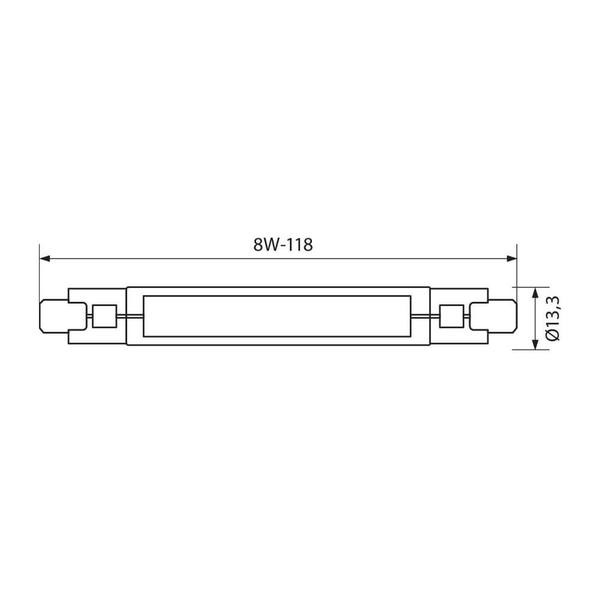 Vivalux VIV004432 LED лампа ARA LED 8W 1050lm R7s 3000K