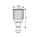 Vivalux VIV002582 Енергоспестяваща лампа SUPER LUX 11W 220lm GU10 2700K