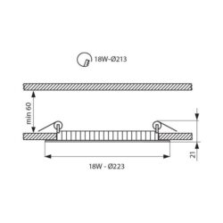 Vivalux VIV003390 LED панел ESTE LED 18W 1150lm бял 4000К