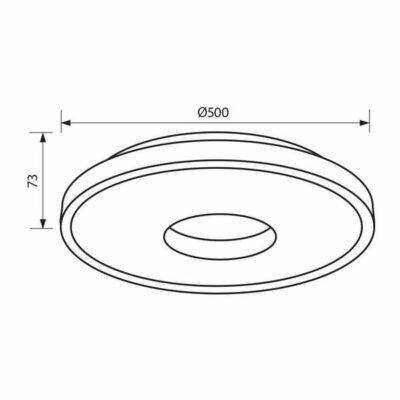 Vivalux VIV004427 Мултифункционална LED плафониера с дистанционно ARIA LED 75W 3000-6400K