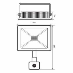 Vivalux VIV003975 LED прожектор със сензор NYX LED 30W черен 6400K IP44