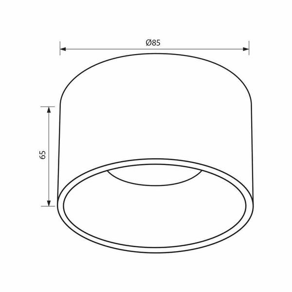 Vivalux VIV004701 Луна за вграждане POLLA SL513 G5.3 черен/бял