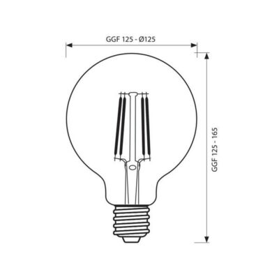 Vivalux VIV003962 LED филамент лампа FLICK VINTAGE LED GFV125 6W 550lm E27 2700K