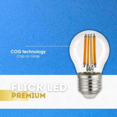 Vivalux VIV004967 LED филамент лампа FLICK LED PREMIUM GF45 7W 960lm E27 3000K