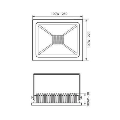 Vivalux VIV004336 LED прожектор TREND LED 100W черен 4000K