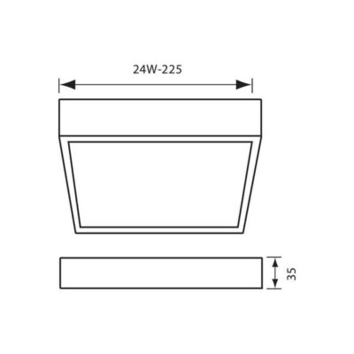 Vivalux VIV004001 LED осветително тяло HUGO LED 24W бял 4000K