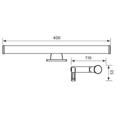 Vivalux VIV004013 LED тяло за баня ALDO LED 6W 4000K IP44