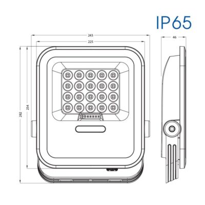 Vivalux VIV004892 LED прожектор със соларен панел HECTOR SOLAR LED 100W 6400K IP65