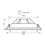 Vivalux VIV003555 Влагозащитена LED луна за вграждане TOP LED 25W бял 4000K