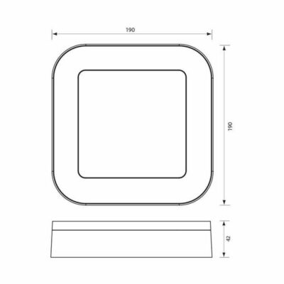 Vivalux VIV004749 LED плафониера DOLCE/SQ LED 15W бял 4000K IP65