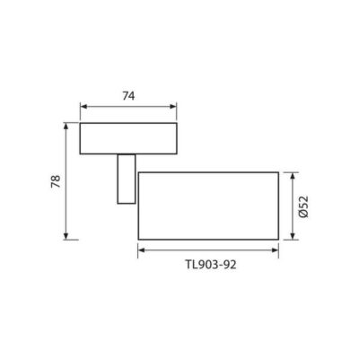 Vivalux VIV004394 Спот за релсов монтаж TL903 LUX 92 мм черен GU10