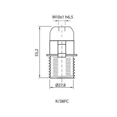 Vivalux VIV002707 Фасунга термопластична K/38/FC/T210/B