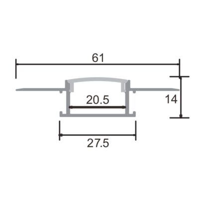 Vivalux VIV004994 Алуминиев профил за гипскартон PROFILE-W GK 2m KIT