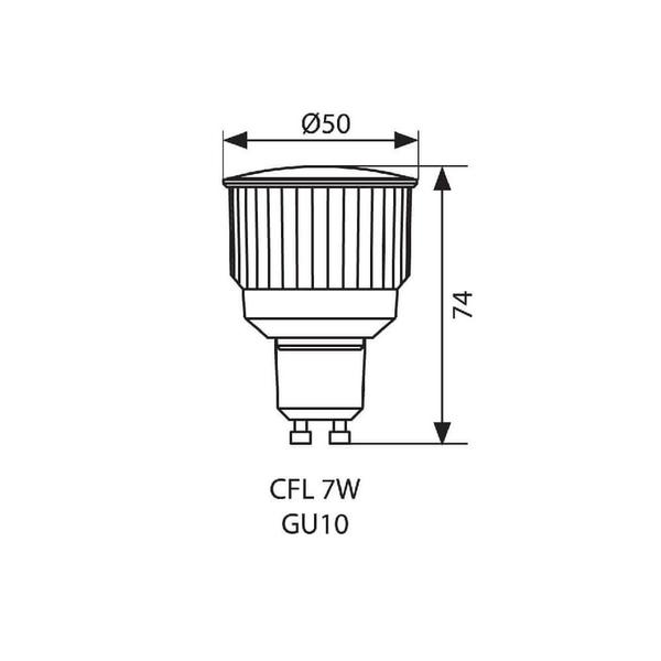 Vivalux VIV002581 Енергоспестяваща лампа SUPER LUX 7W 170lm GU10 2700K