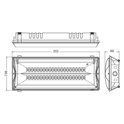 Vivalux VIV004116 Аварийно осветително тяло CASTOR LED 5W IP65 Li-ion 3.7V