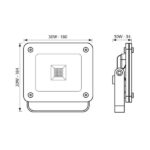 Vivalux VIV003793 LED прожектор Z-PAD LED 30W сив 4000K IP65