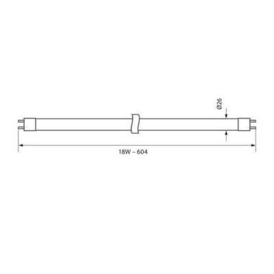 Vivalux VIV003202 Луминесцентна лампа T8 4000K 18W G13 220V