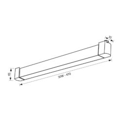 Vivalux VIV004841 Линейно LED тяло за релсов монтаж DRAX LED 30W черен 3000K