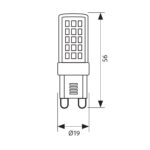 Vivalux VIV004847 LED лампа FREA LED 4.8W 530lm G9 3000K