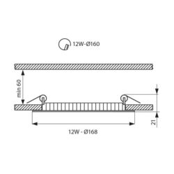 Vivalux VIV003389 LED панел ESTE LED 12W 850lm бял 4000К